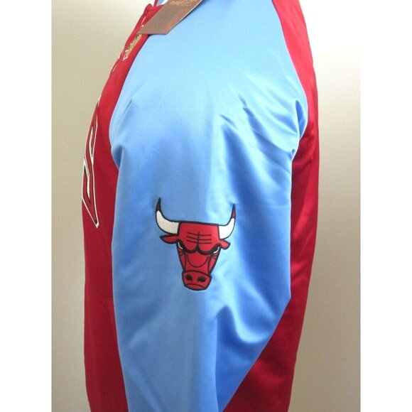 Mitchell & Ness Chicago Bulls Men's NBA 1996 Finals Satin Snap Up Jacket NWT - Picture 5 of 7